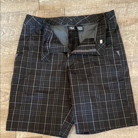 Fila Other - Fila Black and White Flat Front Shorts